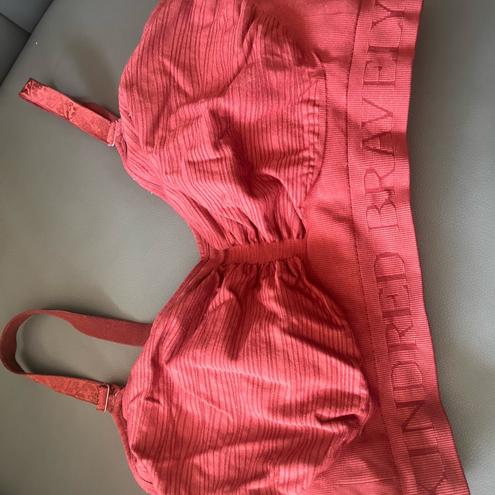 Kindred Bravely Pink Ribbed Bra with Adjustable Straps